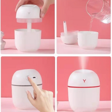 Umidificador de Ar Portátil USB 200ml – Atomizador Ultrassônico Silencioso com Luz LED