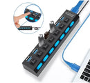 Hub USB 2.0 7 Portas – Extensor USB para PC e Notebook com Suporte para HD Externo e Pendrive
