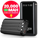 Power Bank 20000mAh Carregador Portátil Rápido, Design Estético Favo de Mel para Celular e Viagem