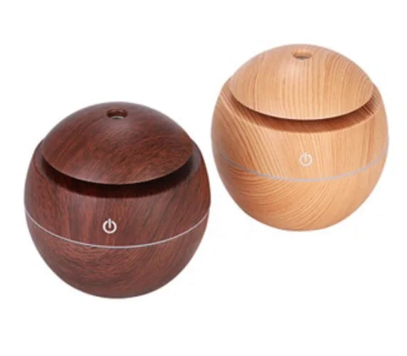 Mini Umidificador de Ar e Aromatizador de Ambientes Tipo Madeira