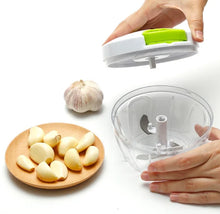 Mini Processador Manual de Alimentos 500ml com 3 Lâminas em Aço Inoxidável
