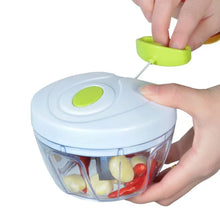 Mini Processador Manual de Alimentos 500ml com 3 Lâminas em Aço Inoxidável