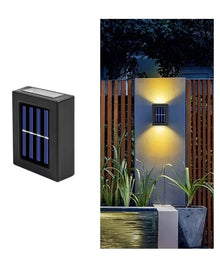 Arandela Solar LED Slim com Duplo Facho de Luz Quente – Luminária de Parede IP65 para Áreas Externas