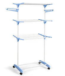 Varal Vertical Dobrável com 3 Andares – Retrátil, Extensível e de Grande Capacidade para Roupas