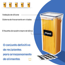 Kit com 15 Potes Herméticos para Mantimentos – Recipientes de 200ml a 2,8L para Organização da Cozinha