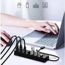 Hub USB 2.0 7 Portas – Adaptador Expansor USB para PC e Notebook com Múltiplas Conexões