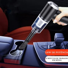 Mini Aspirador de Pó Portátil 3 em 1 Sem Fio Recarregável – Soprador, Aspirador e Compressor de Ar para Carro e Casa