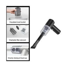 Mini Aspirador de Pó Portátil 3 em 1 Sem Fio Recarregável – Soprador, Aspirador e Compressor de Ar para Carro e Casa
