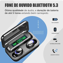 Fone Bluetooth TWS M10/F9 – Display Digital, Power Bank, Bluetooth 5.0 e Microfone HD