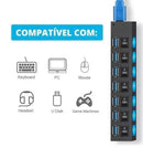 Hub USB 2.0 7 Portas – Extensor USB para PC e Notebook com Suporte para HD Externo e Pendrive