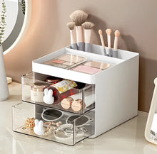Organizador de Mesa Coelho com Gaveta – Porta Canetas, Maquiagem e Acessórios Multiuso