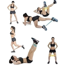 Kit com 5 Faixas Elásticas de Resistência para Yoga, Pilates, Academia e Treino Funcional
