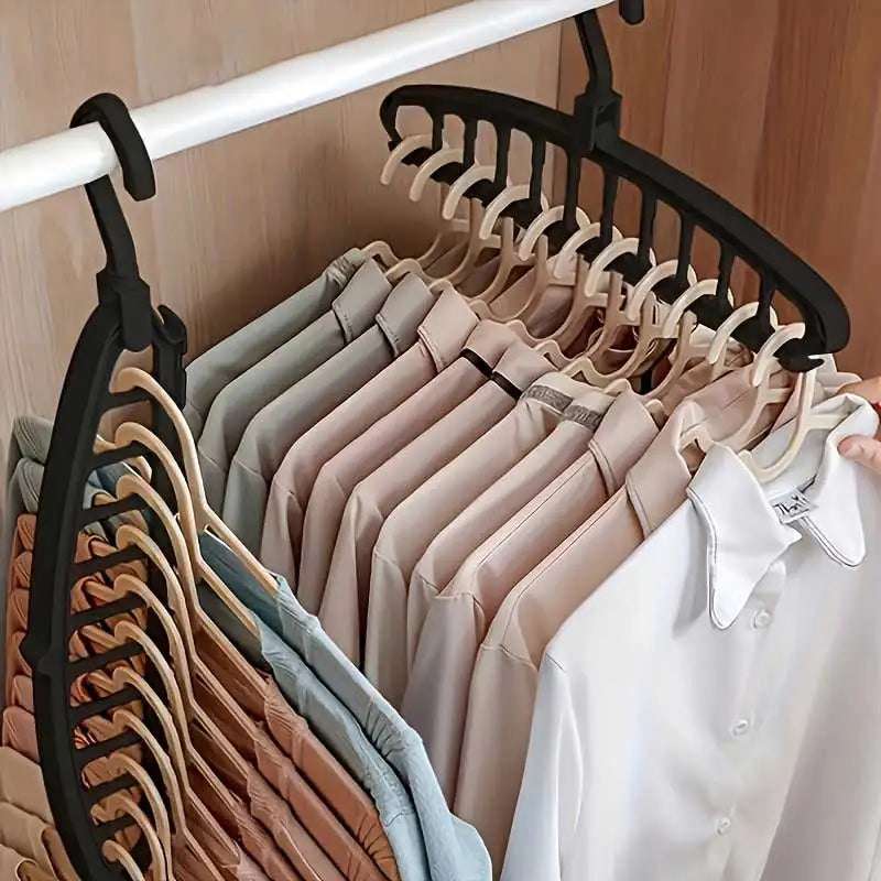 Cabide Organizador Dobrável Multifuncional – Antiderrapante para Calças, Jeans, Lenços e Roupas