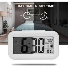 Relógio Digital de Mesa LCD com Alarme e Iluminação LED – Portátil e Compacto