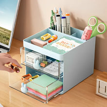 Organizador de Mesa Coelho com Gaveta – Porta Canetas, Maquiagem e Acessórios Multiuso