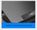 Cooler Gamer para Notebook 12 a 16 Polegadas – Base Refrigerada com Dupla Ventoinha, Controle de Velocidade e 2 Portas USB