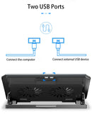 Cooler Gamer para Notebook 12 a 16 Polegadas – Base Refrigerada com Dupla Ventoinha, Controle de Velocidade e 2 Portas USB