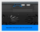Cooler Gamer para Notebook 12 a 16 Polegadas – Base Refrigerada com Dupla Ventoinha, Controle de Velocidade e 2 Portas USB