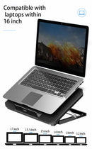 Cooler Gamer para Notebook 12 a 16 Polegadas – Base Refrigerada com Dupla Ventoinha, Controle de Velocidade e 2 Portas USB