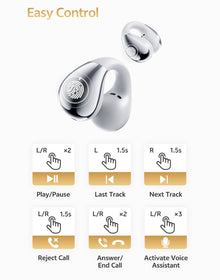 Fone Bluetooth QCY T33S Crossky C30S Open Ear – LDAC, Hi-Res Audio, Bluetooth 6.0 e Até 40 Horas