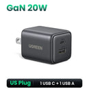 UGREEN Carregador GaN Fast Charger USB-C 45W com PD 3.0 e QC 3.0