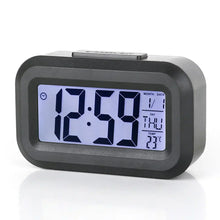 Relógio Despertador Digital LED com Calendário, Luz de Fundo e Display Multifuncional