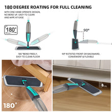 Mop Spray Giratório 360° com Refil de Microfibra – Esfregão Plano para Limpeza de Pisos