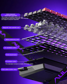 Teclado Magnético Gamer AULA WIN60 – Rapid Trigger, 8000Hz, RGB, Hot Swap e Layout 60%