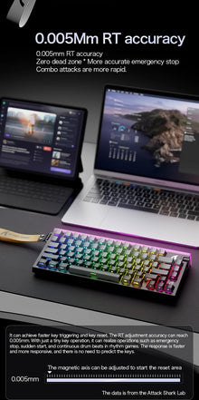 Teclado Gamer Magnético Attack Shark R85 HE