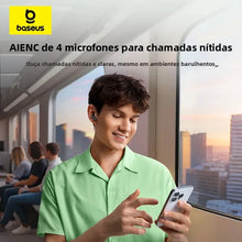 Fone Bluetooth Baseus Bass EP10 NC TWS – ANC 43dB, 4 Microfones ENC, Bluetooth 6.0 e IP55