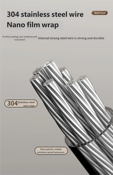 Varal Retrátil de Parede em Aço Inox – Corda Extensível para Secagem de Roupas com Economia de Espaço