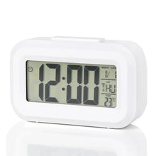 Relógio Despertador Digital LED com Calendário, Luz de Fundo e Display Multifuncional