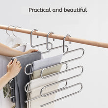 Cabide Multifuncional Dobrável 5 Camadas para Calças – Organizador Antiderrapante para Guarda-Roupa