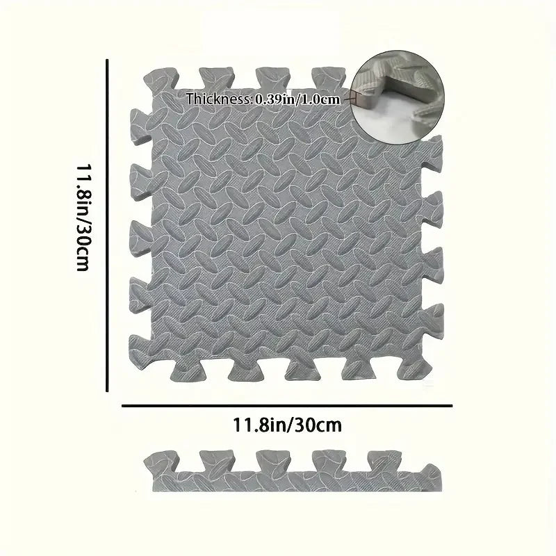 Kit com 16 Tapetes Modulares EVA 30x30cm – Piso Antiderrapante para Academia, Yoga e Home Gym
