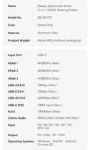 HUB USB-C BASEUS 11 em 1 – Dock Station com HDMI, DisplayPort, RJ45 e PD 100W