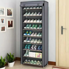 Sapateira Multiuso com Porta Enrolável – Armário Organizador de 6 a 10 Andares para Calçados