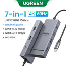 UGREEN Hub USB-C 10 em 1 com Duplo HDMI 8K/4K, RJ45 Gigabit, USB 3.0 e PD 100W
