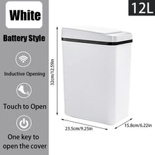 Lixeira Automática 12L com Sensor de Movimento – Tampa Inteligente para Banheiro, Cozinha, Quarto e Escritório