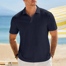 Camisa Polo Masculina Jacquard Slim Casual