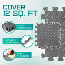 Kit com 6 ou 12 Tapetes Modulares EVA – Piso Antiderrapante para Academia, Home Gym e Fitness