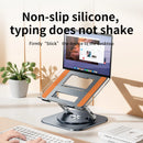 Suporte para Notebook 360° Giratório em Alumínio – Base Ajustável para Laptops de 9,7 a 17,3 Polegadas