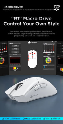 Mouse Gamer Attack Shark R1 Tri-Mode