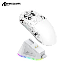 Mouse Gamer Attack Shark X11 Com Base de Carregamento RGB