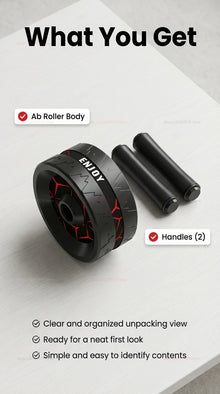Roda Abdominal Ab Roller Abay – Equipamento para Treino de Abdômen e Fortalecimento Muscular