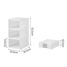Sapateira Dobrável Transparente com Porta – Organizador Empilhável para Tênis e Calçados (3 ou 6 Andares)