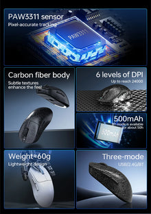 Mouse Gamer AJAZZ AJ199 Tri-Mode