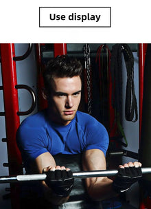 Luva Fitness Meio Dedo com Munhequeira – Academia, Musculação, CrossFit, Bike e Treinos