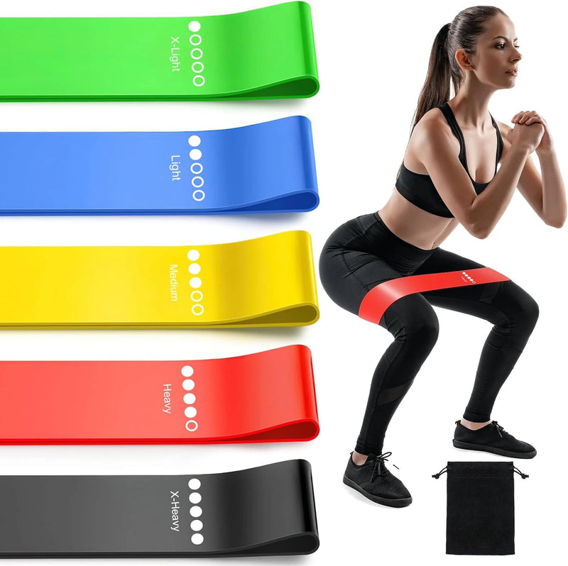 Kit Faixas Elásticas de Resistência TPE – Bandas Fitness para Musculação, Yoga, Pilates e Treinos Funcionais