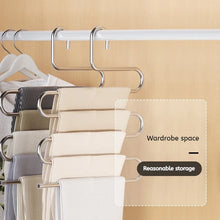 Cabide Multifuncional Dobrável 5 Camadas para Calças – Organizador Antiderrapante para Guarda-Roupa