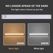 Luz LED com Sensor de Movimento Recarregável USB Magnética – Barra de Iluminação para Armários, Closets e Cozinha